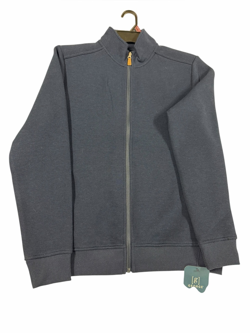 George Men's Full-Zip Gray Sweatshirt Jacket